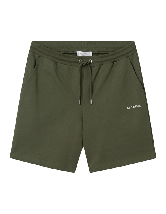 Les Deux Lens Sweatshorts - Olive Night/Ivory